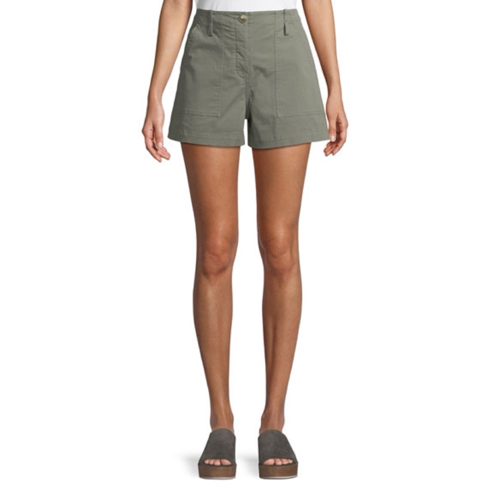 Theory Olive Green Cargo Shorts